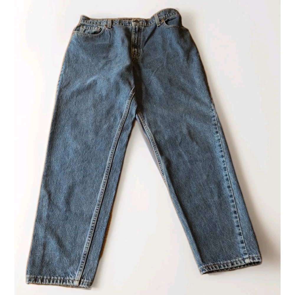 Vntg 90s USA Levi 551 Red Tab Relaxed‎ Fit Tapered Leg Denim Jeans Sz 16 M GUC
